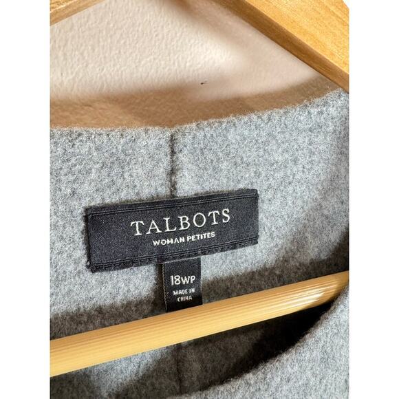Talbots Women’s Wool Blend Jacket Gray Plus Size Lightweight Quiet Luxury 18WP - Picture 3 of 9